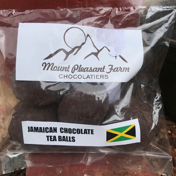 Handmade Jamaican Chocolate Balls - Make Rich and Creamy Tasty Chocolate Tea! Ole Time Jamaican Chocolate Tea (Pack of 4)