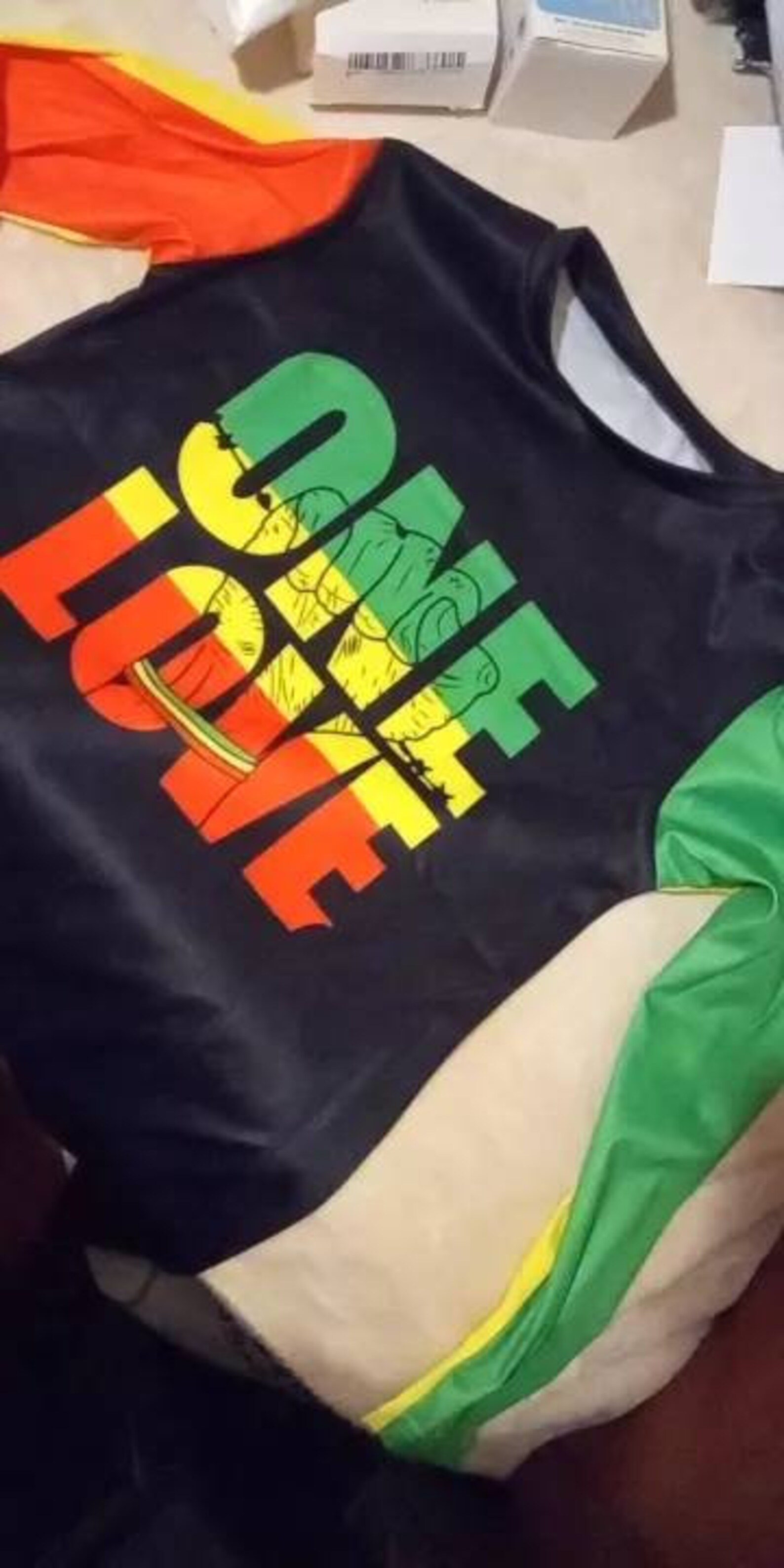 One Love Rasta Mini Long Sleeve Dress - Etsy