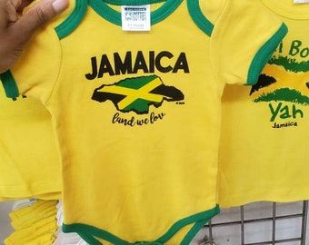 UGFGF-S3 Its in My DNA Jamaica Flag Long Sleeve Infant Baby Unisex Baby Romper Jumpsuit Onsies for 6-24 Months Bodysuit