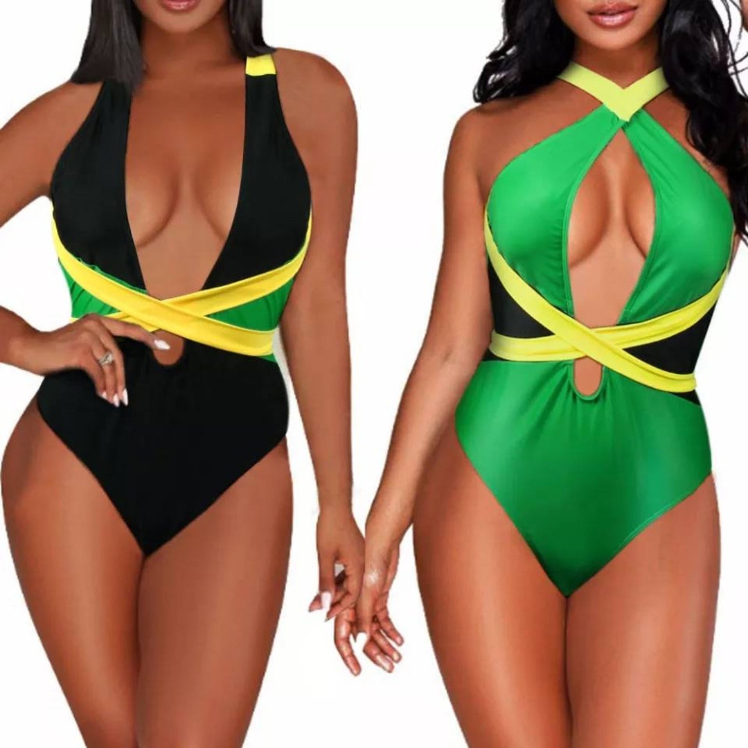 Jamaican Rasta Sexy Monokini Swimsuit Etsy