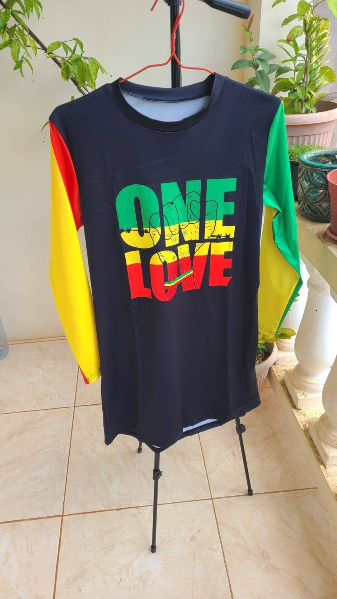 One Love Rasta, Mini, Long Sleeve Dress - Etsy