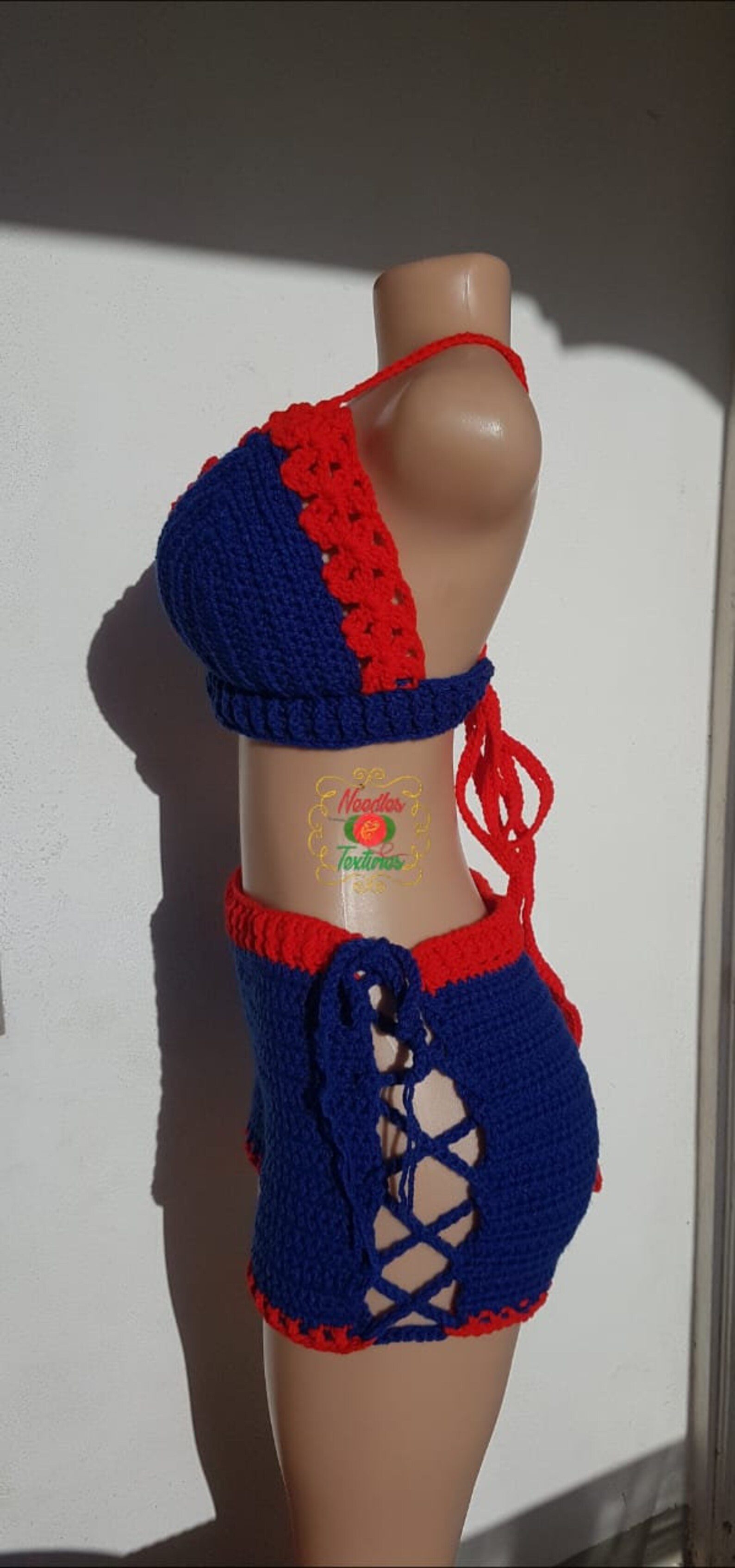 Jamaican Crochet 'Red Bull Bikini' Etsy