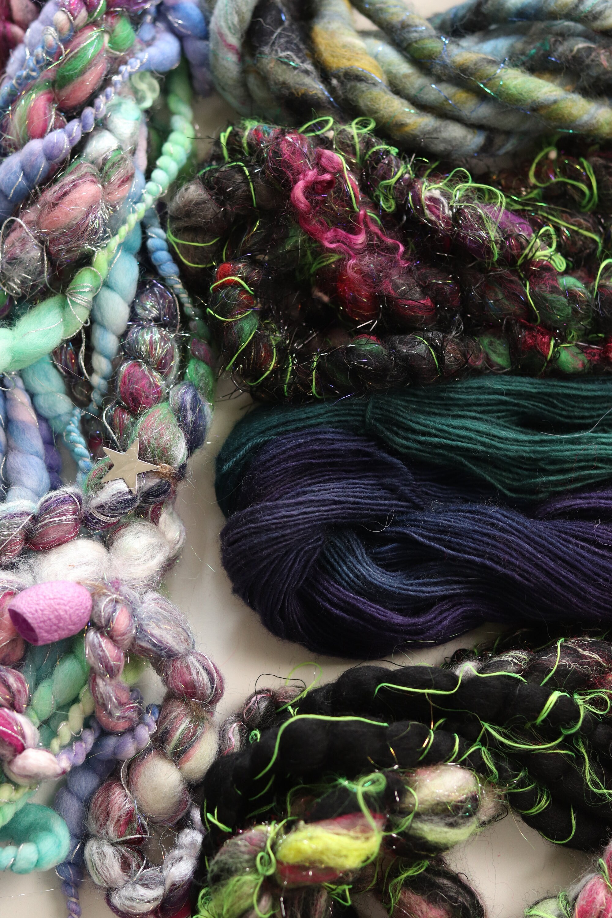 Hand-Dyed Silk/Merino/SeaCell Silk Yarn -- Polynesian Purple