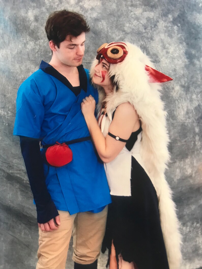 Princess Mononoke Mask Ears Fur Sets Studio Ghibli San Costume Etsy