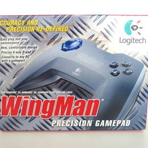 Vintage Logitech WingMan Precision Gamepad Win 95, 98, 2000, DOS & Linux New