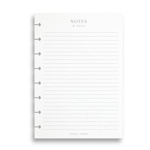 A5 Printed Lined Note Paper | Notes Pages | Notepaper | Diary Refill Pages | Planner Inserts