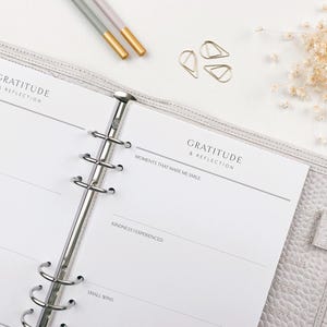 A5 Printed Gratitude and Reflection Pages | Daily Mindfulness | Positivity | Diary Refill Pages | Planner Inserts