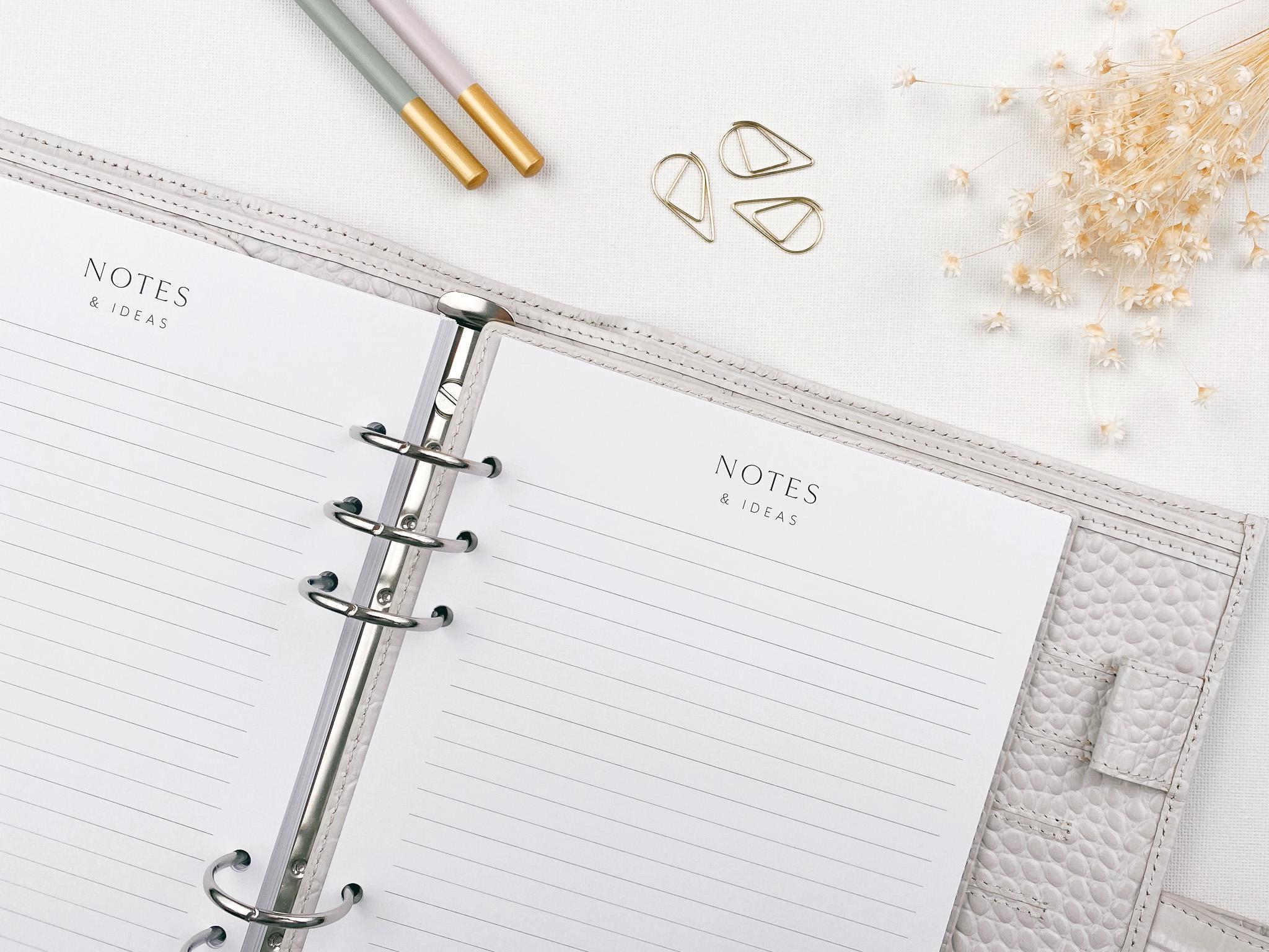 A5 Printed Lined Note Paper | Notes Pages | Notepaper | Diary Refill ...