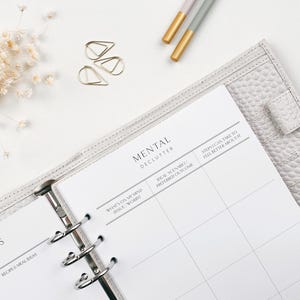 A5 Printed Mental Declutter Pages | Worry & Anxiety Worksheets  | Diary Refill Pages | Planner Inserts