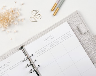 A5 Worry & Anxiety Planner Inserts | Mental Declutter Refill Pages for Personal Organisers