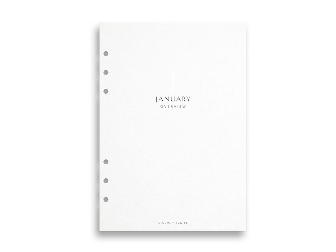 A5 Undated Monthly Calendar Grid Planner Inserts | Printed Undated ...