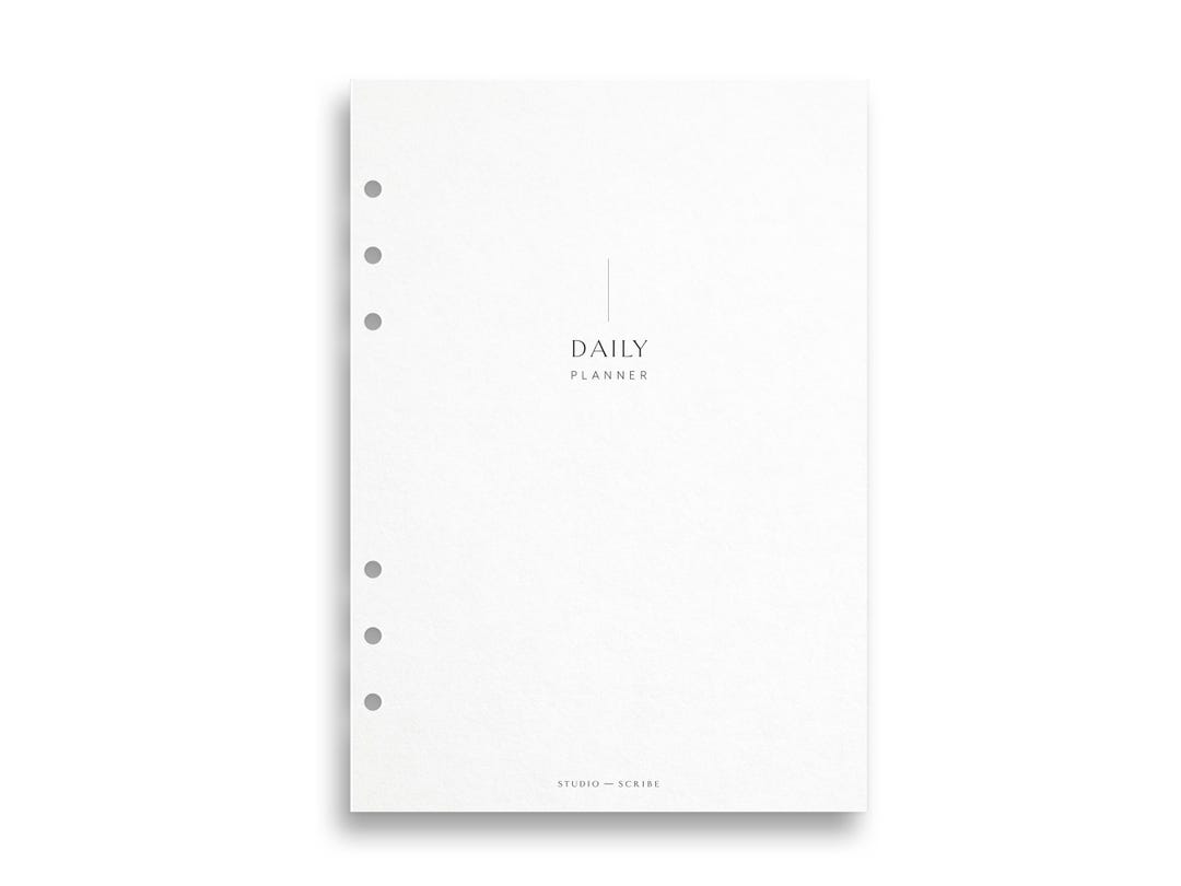 A5 Undated Daily Schedule Planner Inserts | Printed 2 Days per Page ...