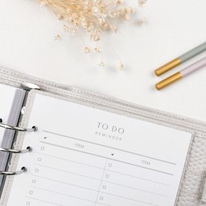 A5 To-Do List Planner Inserts | Printed Task Reminder Refill Pages for Personal Organisers