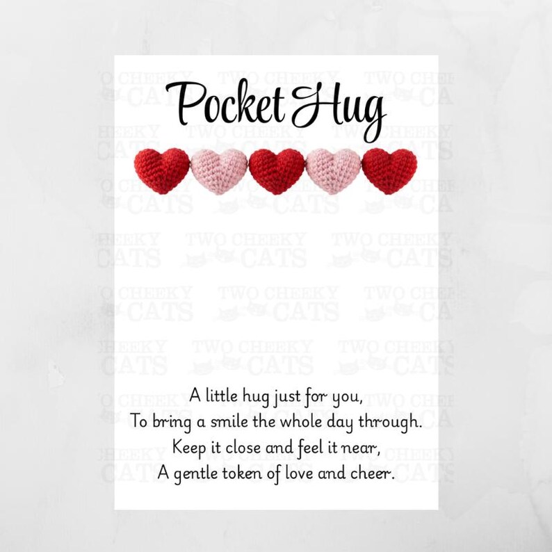 Pocket Hug Printable Cards for Valentine’s Day | Faux Yarn Crochet ...