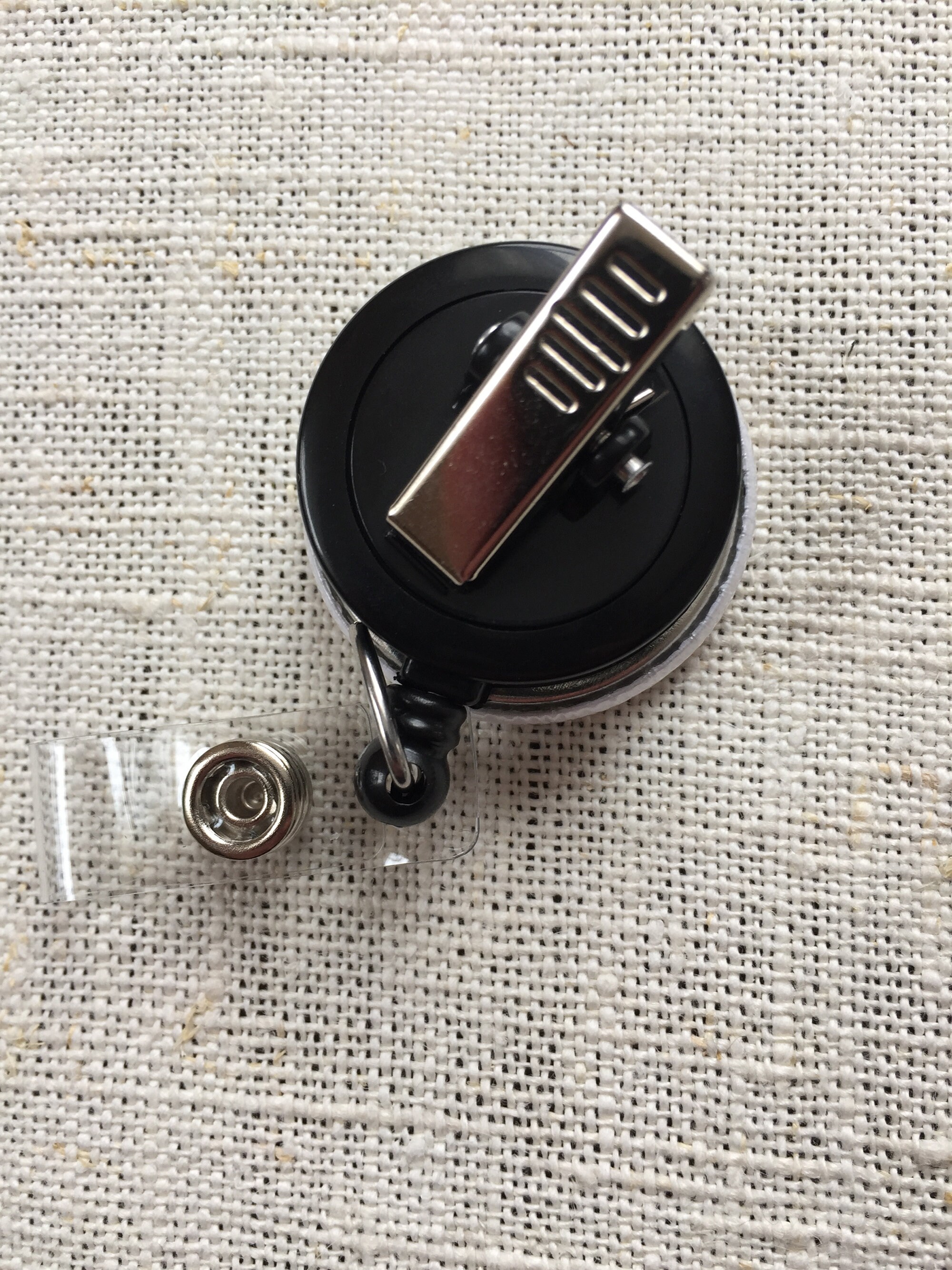 "Ew People" Cat Badge Reel - Funny Retractable ID Holder For Nurses, Teachers & Introverts