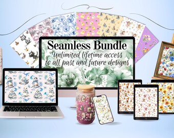 The Seamless Pattern Bundle. Lifetime access to all past and future designs. Designs are added regularly. Instant download Big Savings.
