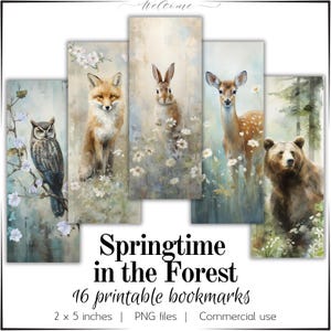 Beau cadeau pour les amoureux de la nature, marque-page animal pour les étudiants, impressions mignonnes pour le travail à la maison, projet créatif des mamans pour les artisans, nouveau Clipart