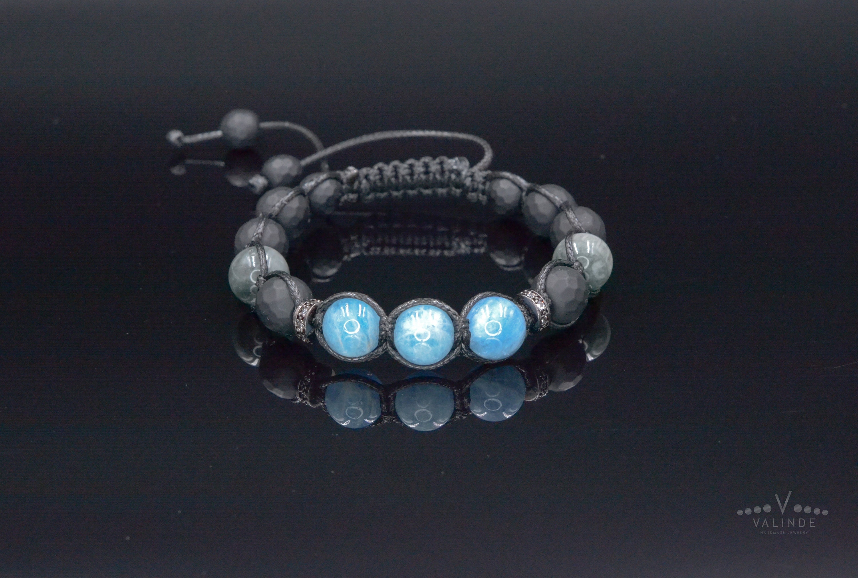 Aquamarine on sale mens bracelet