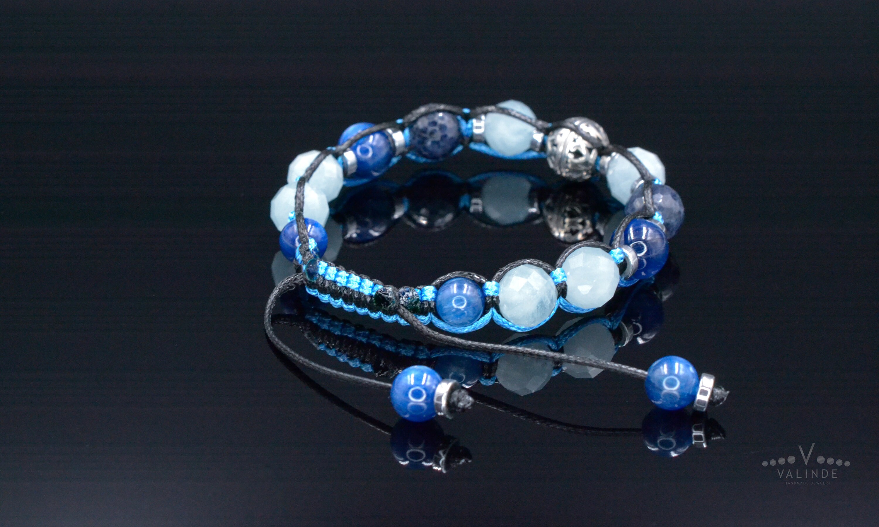 Sapphire Bracelet Men - Men's Kyanite Aquamarine Gemstone