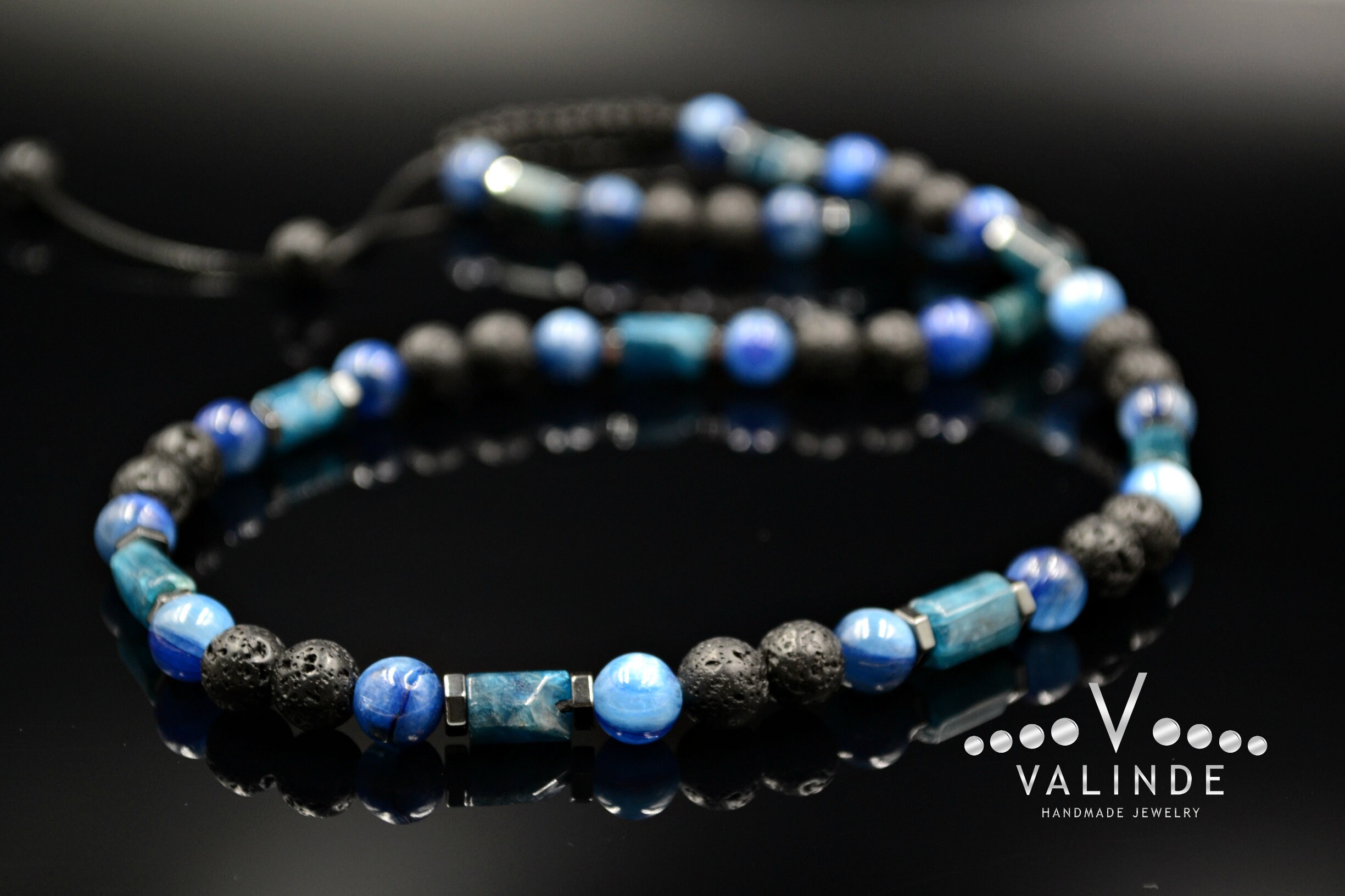 Men's Kyanite Necklace Apatite Necklace Surfer Necklace Etsy