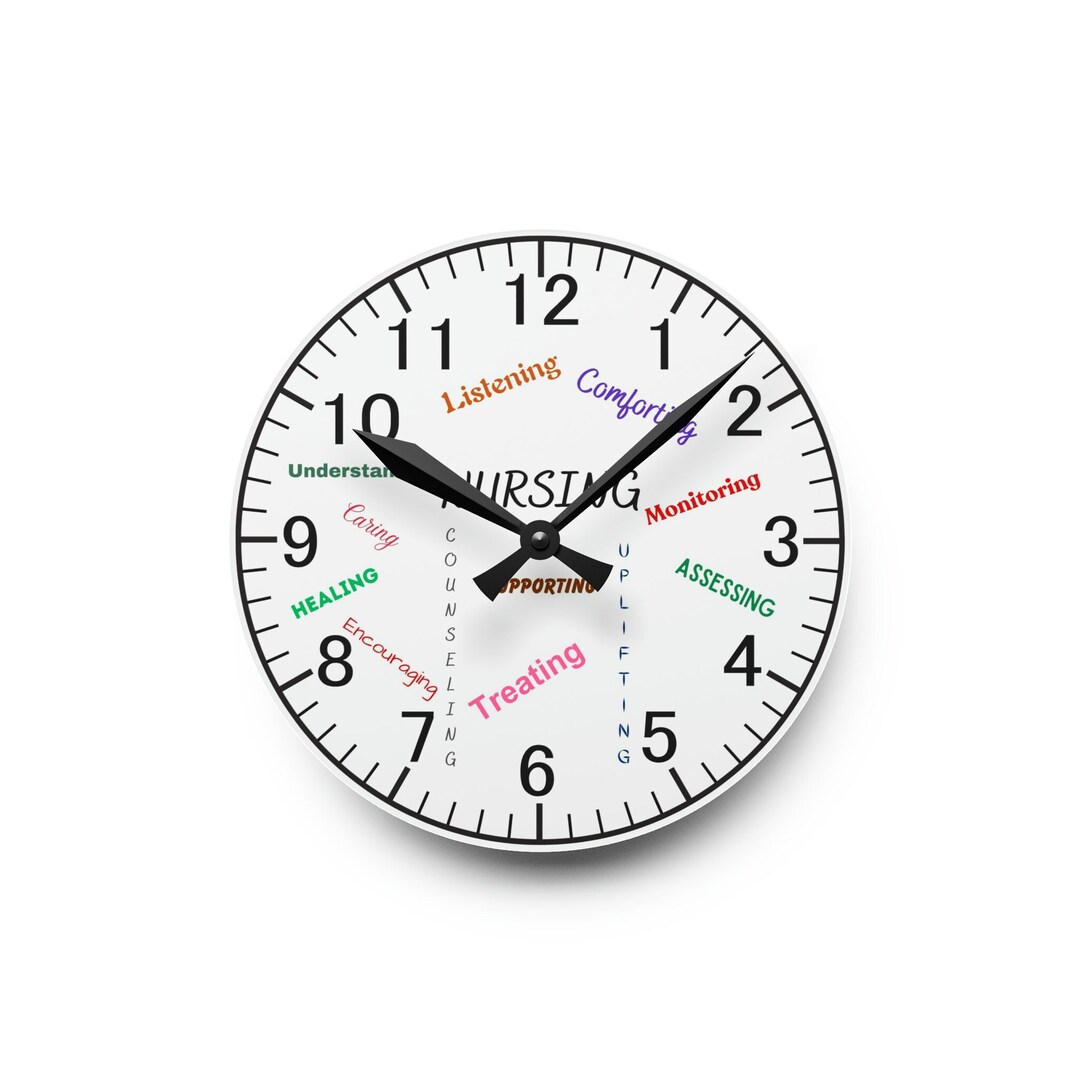Nurse Wall Clock 8 Round Nurse Appreciation Clock Etsy