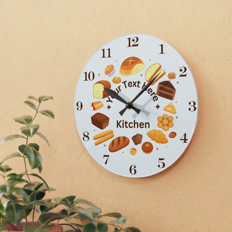 Personalized Kitchen Wall Clock 10.75, Unique Kitchen Wall Clock, Gift