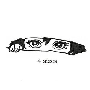Anime Eyes Embroidery Design - 4 SIZES