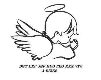 Little Angel Machine embroidery design 02 - 3 sizes - embroidery file Instant download