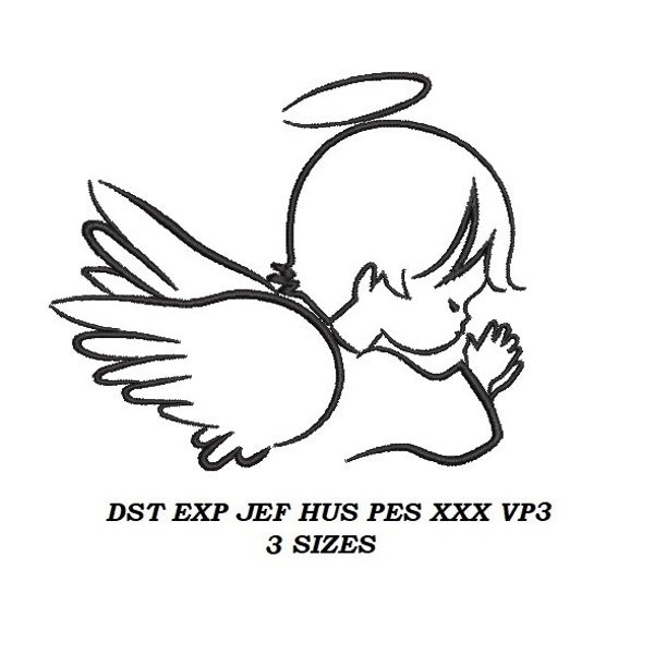 Little Angel Machine embroidery design 02 - 3 sizes - embroidery file Instant download