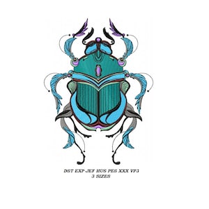 Scarabeus Embroidery Design - 3 sizes