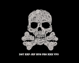 Lace Skull2 Machine Embroidery Design - embroidery pattern
