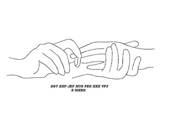 Engagement machine Embroidery Design - 8 sizes - contour stitch embroidery pattern, line art, digital file