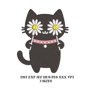 Funny Cat Machine Embroidery Design - 3 sizes - pets embroidery pattern, digital file