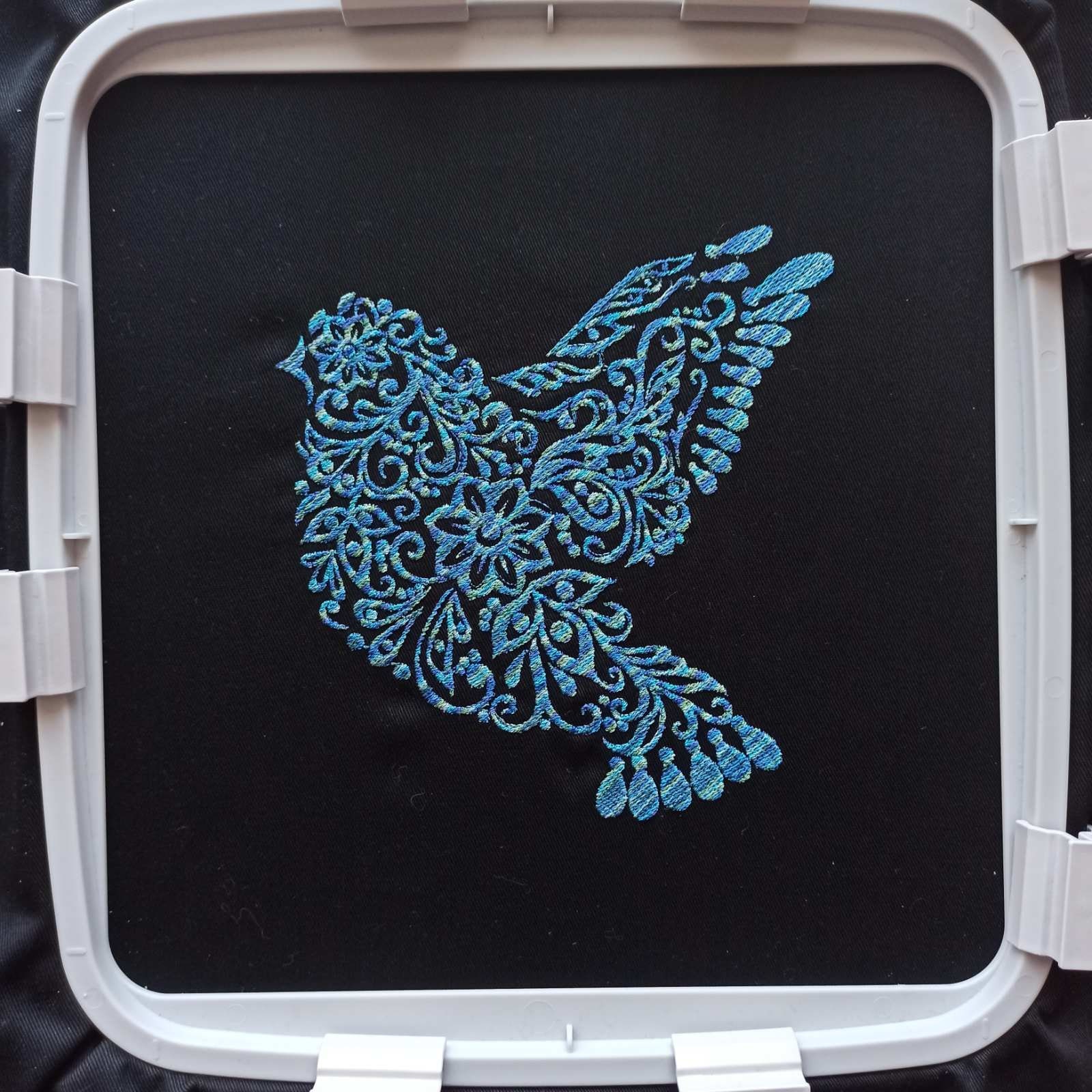 Bird Machine Embroidery Design - 3 Sizes - Floral Bird Embroidery ...