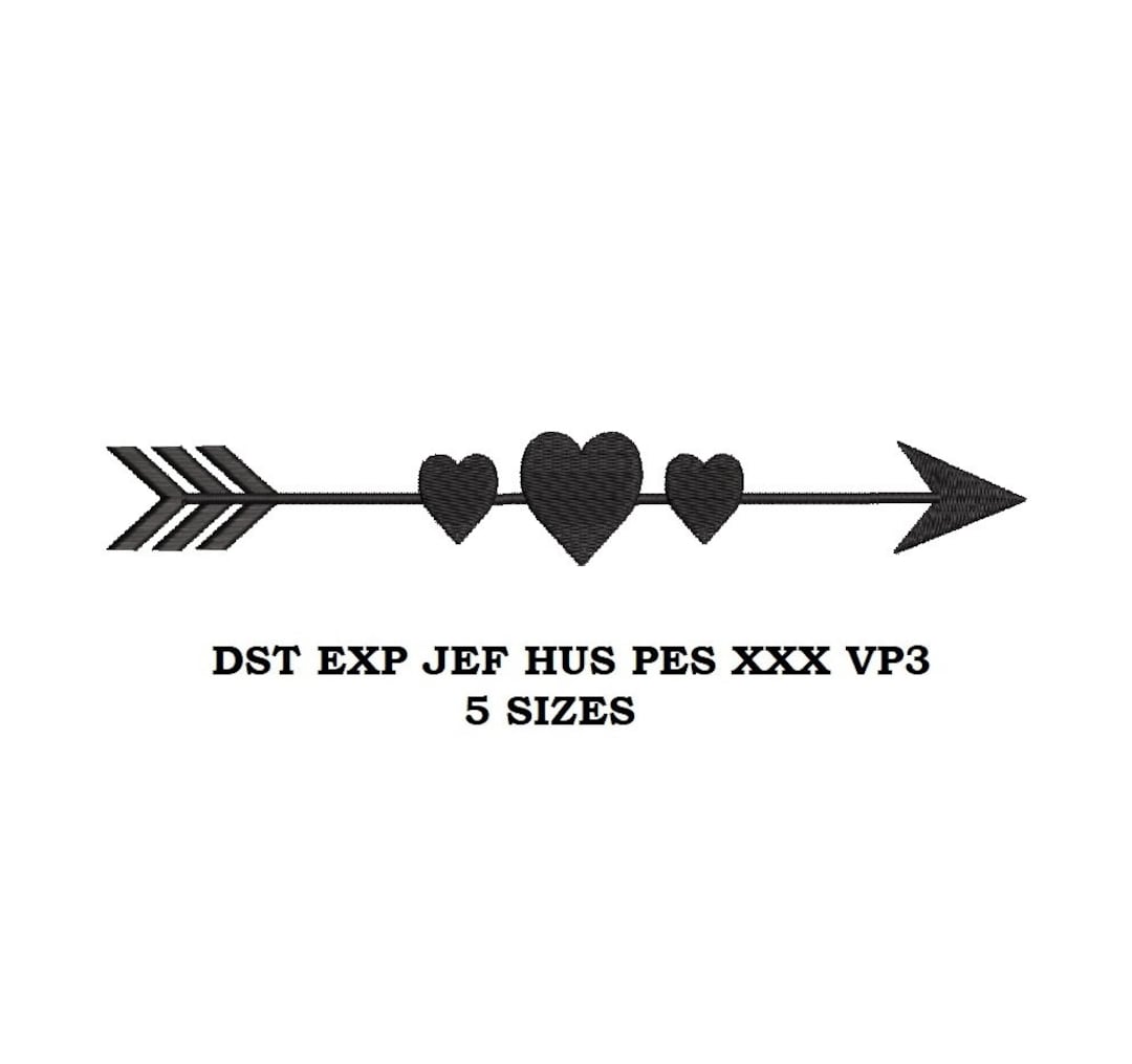 Large Arrow Embroidery Machine Design 009 Embroidery Pattern Etsy