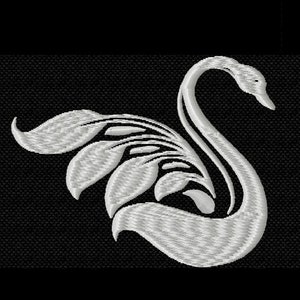 Swan Embroidery Design - wedding embroidery pattern Instant Downloadable