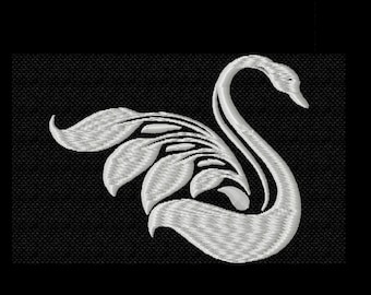 Swan Embroidery Design - wedding embroidery pattern Instant Downloadable