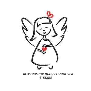 Little Angel Machine embroidery design 04 - 3 sizes - embroidery file Instant download