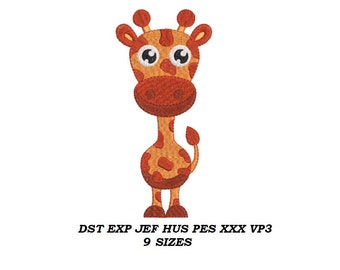 Baby Giraffe Machine embroidery - 9 Sizes - Kids embroidery, Cute Animals embroidery Instant downloadable file, digital file