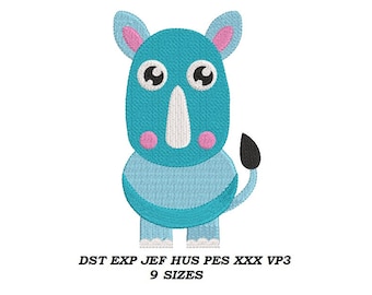 Baby Rhyno Machine embroidery - 9 Sizes - Kids embroidery, Cute Animals embroidery Instant downloadable file, digital file
