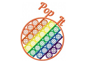 Pop it Machine embroidery design - embroidery Instant downloadable