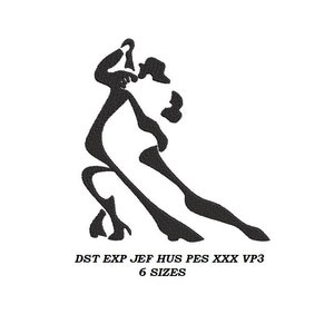Dancing Tango Embroidery Design - 6 Sizes - Tango embroidery pattern,  instant downloadable file