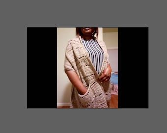 Pockets Shawl, Easy Crochet Shawl Pattern, Crochet Cozy Wrap, Boho Crochet Shawl with Fringe and Pockets, Pdf Scarf pattern for women| Matam