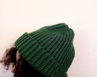 Ribbed Crochet Hat Pattern, size small, medium large, Teen hat, Woman hat, Men hat