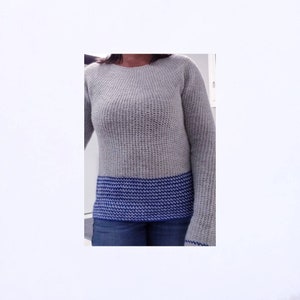 Crochet Pattern, Leysha Sweater - Size XS, S, M, L, XL , lightweight sweater crochet pattern, knit like stitches