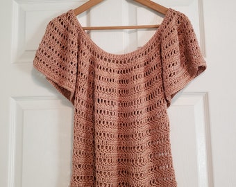 Crochet  Pattern Pdf, Ndoket Top, Instruction for size Small to XL, A Fun and Easy Crochet pattern, Seamless, top down, one Piece Sweater