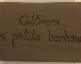 Plaques en faïence avec message