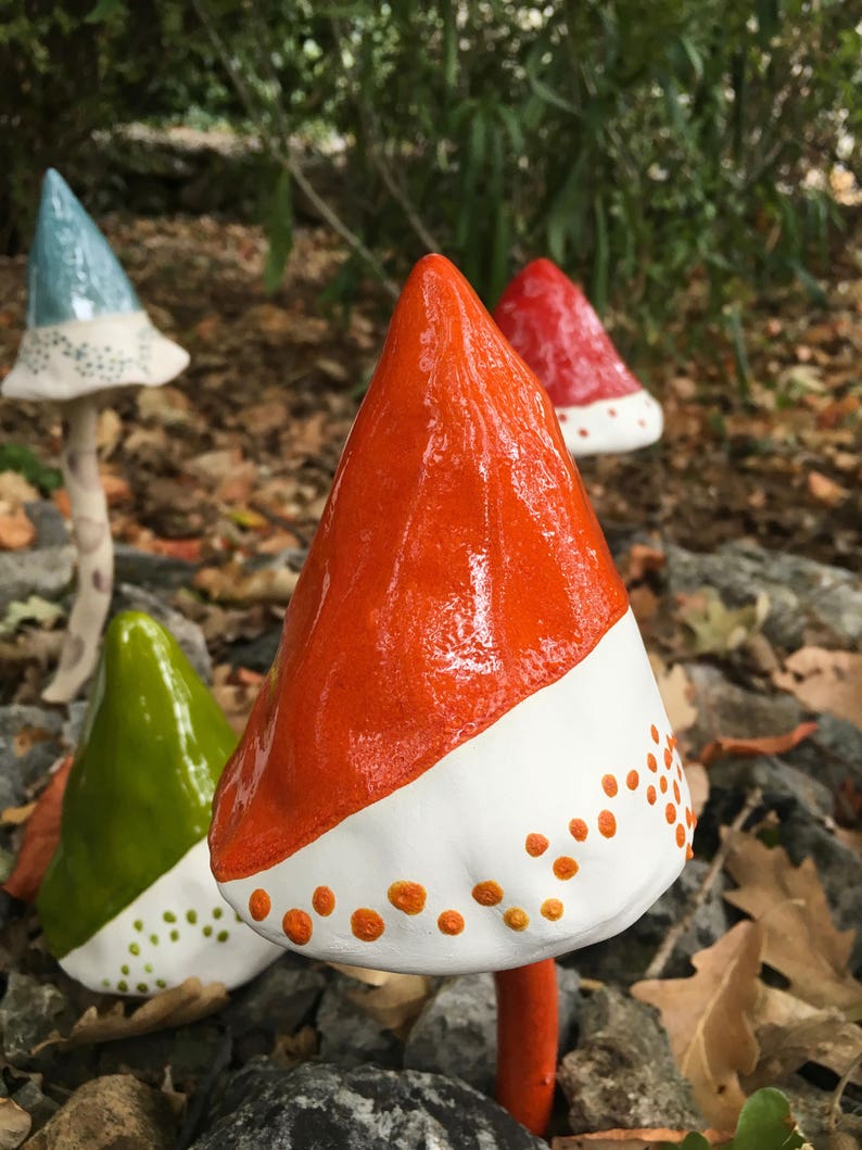 Champignons en céramique émaillée Etsy