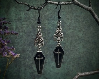 Castlevaniac - earrings (black/silver)