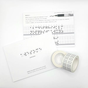 leren schrijven in braille | Washi tape